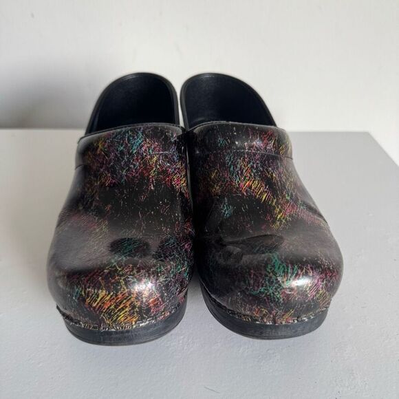 Dansko Patent Leather Rainbow Clogs - Picture 2 of 11